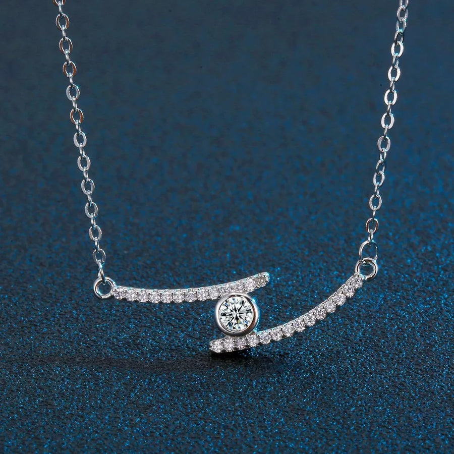 silver necklace with princess and clasp