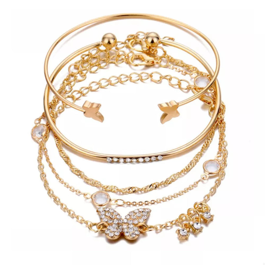 gold bracelet with n/a and clasp, open cuff