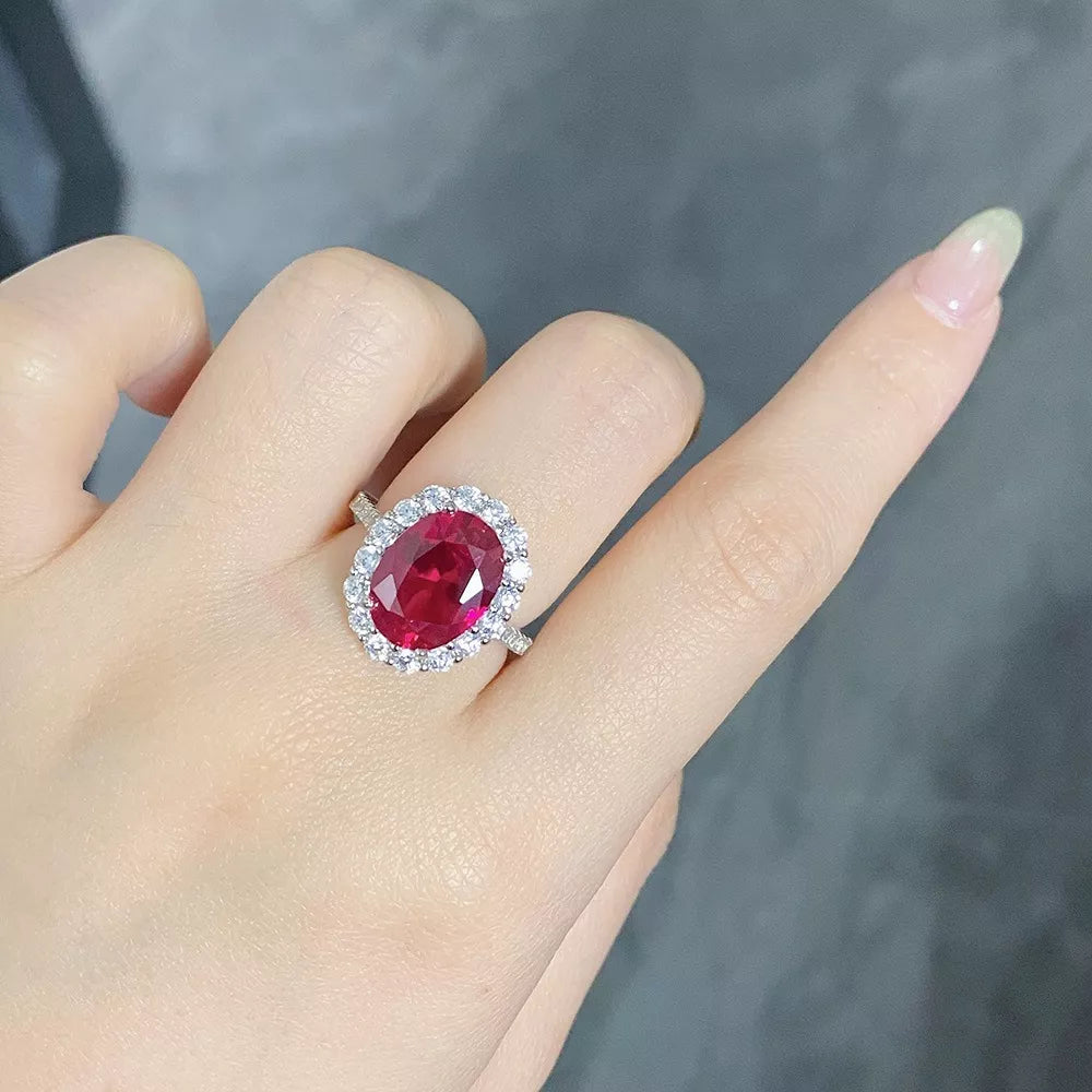 925 sterling silver, Growing high-carbon diamonds Care instructions: Avoid weari ring in Deep Rose with fitted silhouette