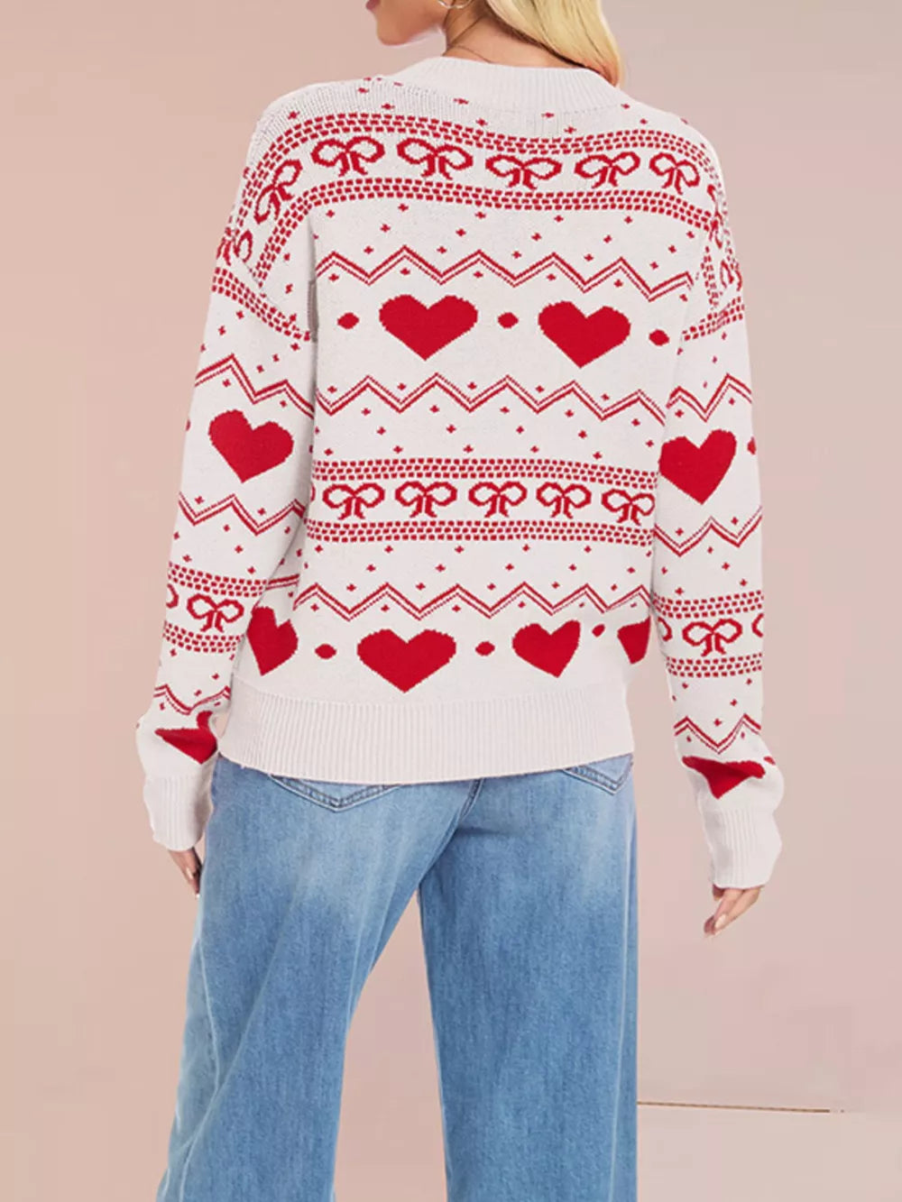 Black Apricot relaxed pullover sweater with crew neck