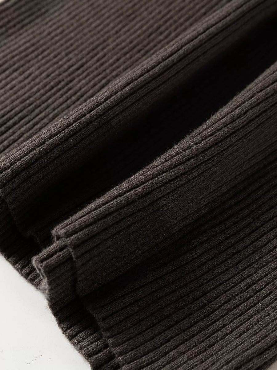 charcoal sweater vest with pullover and ribbed