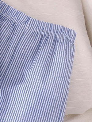 Children's Striped Sleeveless Top And Pants Set option 5