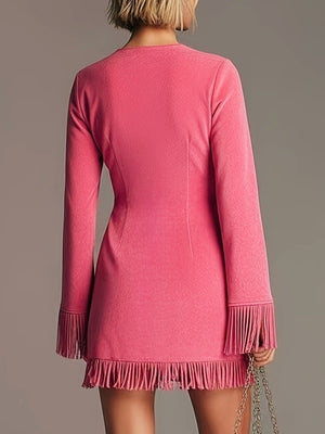 camel mini dress with mini and pullover