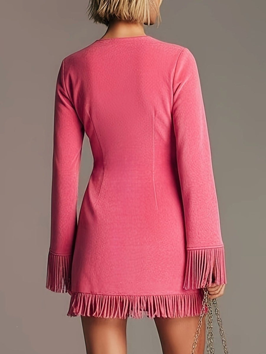 camel mini dress with mini and pullover