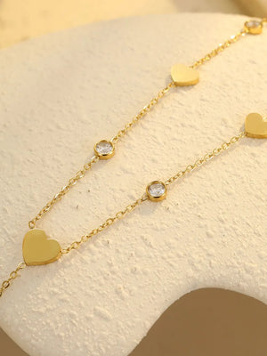 gold necklace with princess length and clasp
