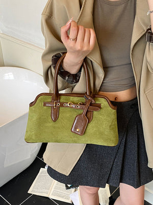 dark brown handbag