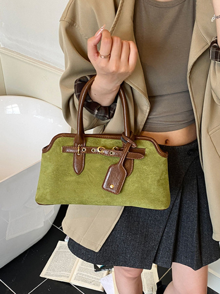 dark brown handbag