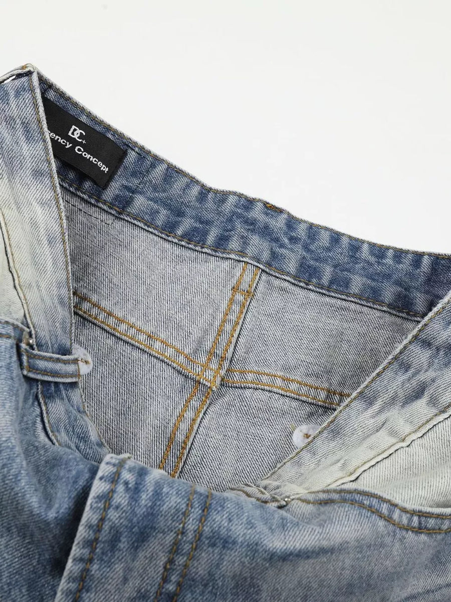 Men S Washed Wide Leg Jeans option 8