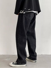 Dark Blue Men's Loose Fit Jeans