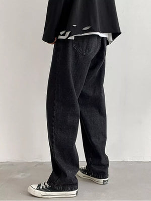 Dark Blue Men's Loose Fit Jeans