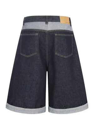 Men's Button Fly Denim Capris option 3