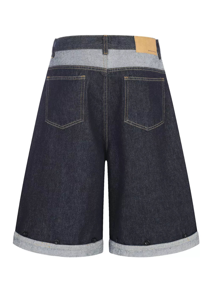 Men's Button Fly Denim Capris option 3
