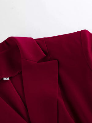 Wine Red with Two-Piece Sets 23