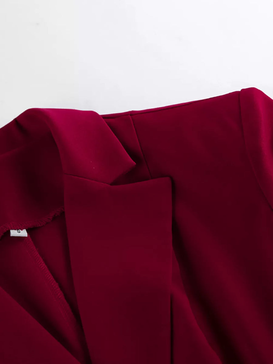 Wine Red with Two-Piece Sets 23