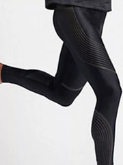 black leggings with full-length and elastic
