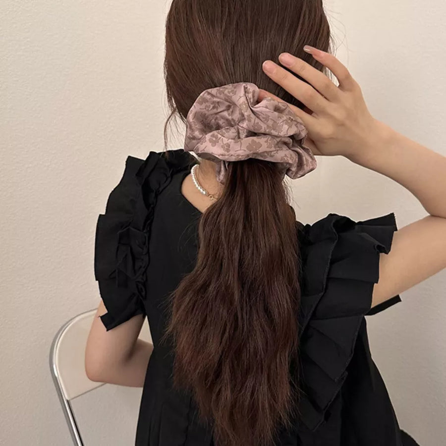 hair scrunchie set featuring floral in dusty rose with polyester Imported Size &amp texture