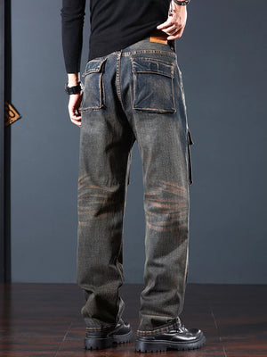 Men's Vintage Wash Cargo Jeans option 3