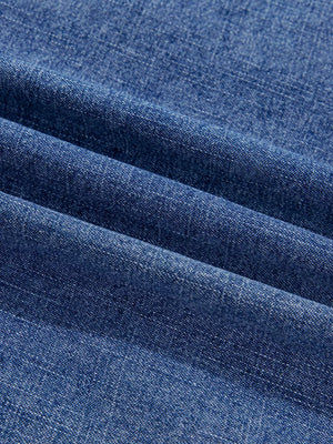 classic button-up shirt in Dusty Blue with collared