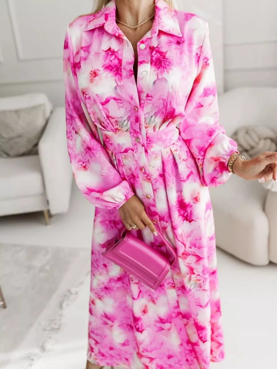 Black Long Sleeve Maxi Shirt Dress