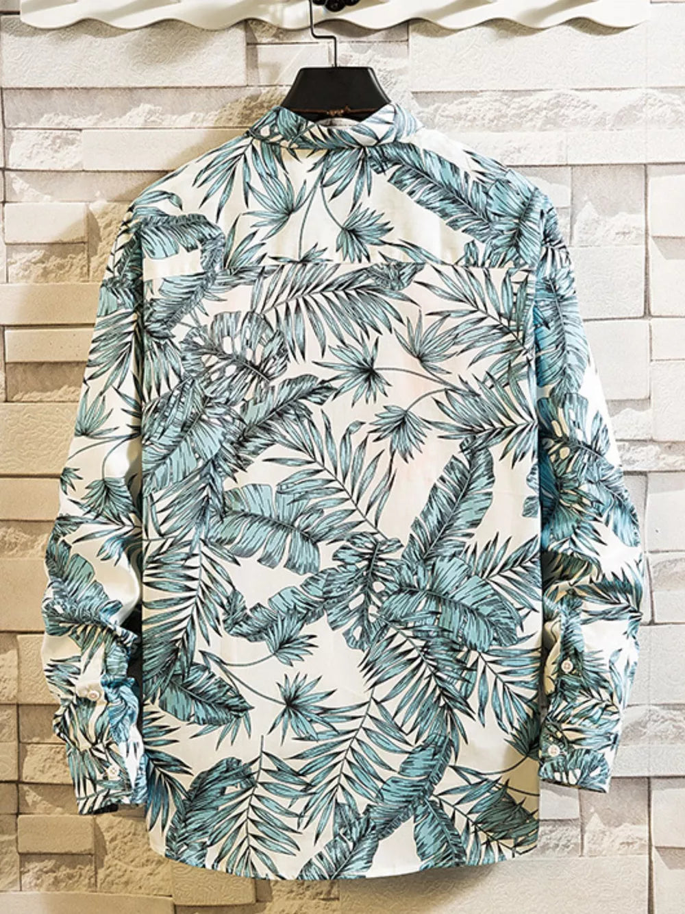Men's Plus Size Printed Button Up Shirt in Multicolor