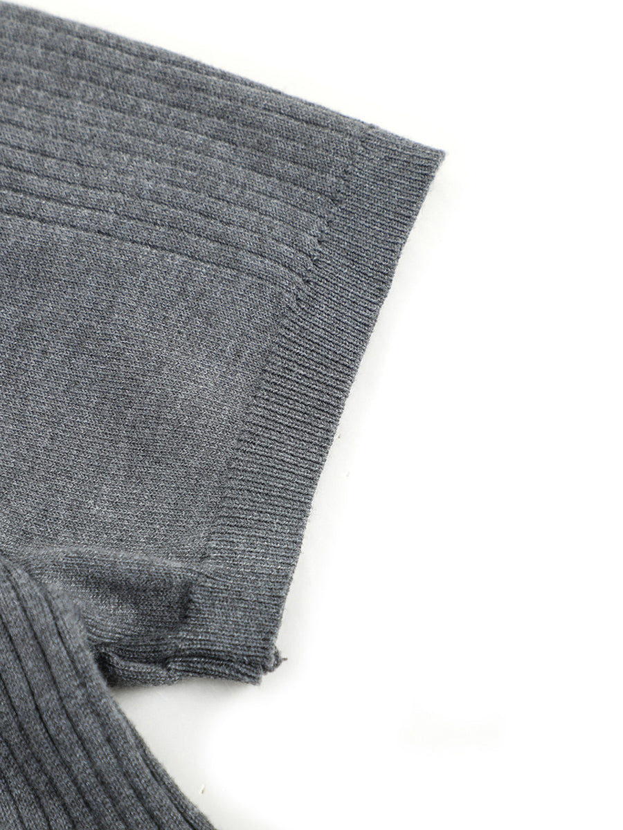 charcoal slim t-shirt with crew neck