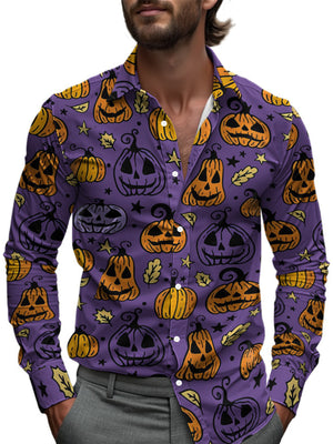 streetwear button-down shirt in Electric Purple with collared