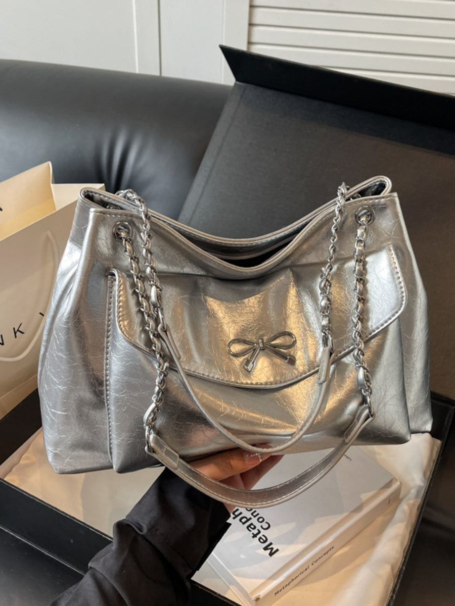 handbag in silver