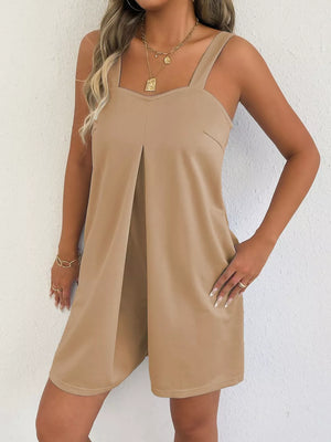 Sweetheart Neck Wide Strap Romper, view 11