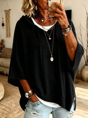 bohemian pullover hoodie in Green with hooded