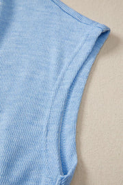 Cap Sleeve Knit Set With Jogger Pants