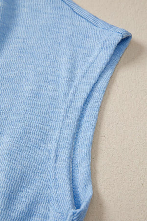 Cap Sleeve Knit Set With Jogger Pants