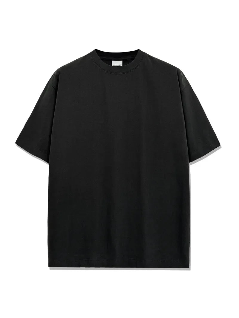 Acid wash oversized crew neck t-shirt in black with short sleeves and a relaxed fit.
