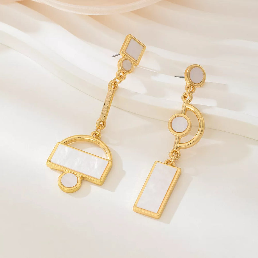 18K Gold-Plated,Alloy,Acrylic Care instructions: Avoid wearing during exercise, earrings in Gold with drop silhouette