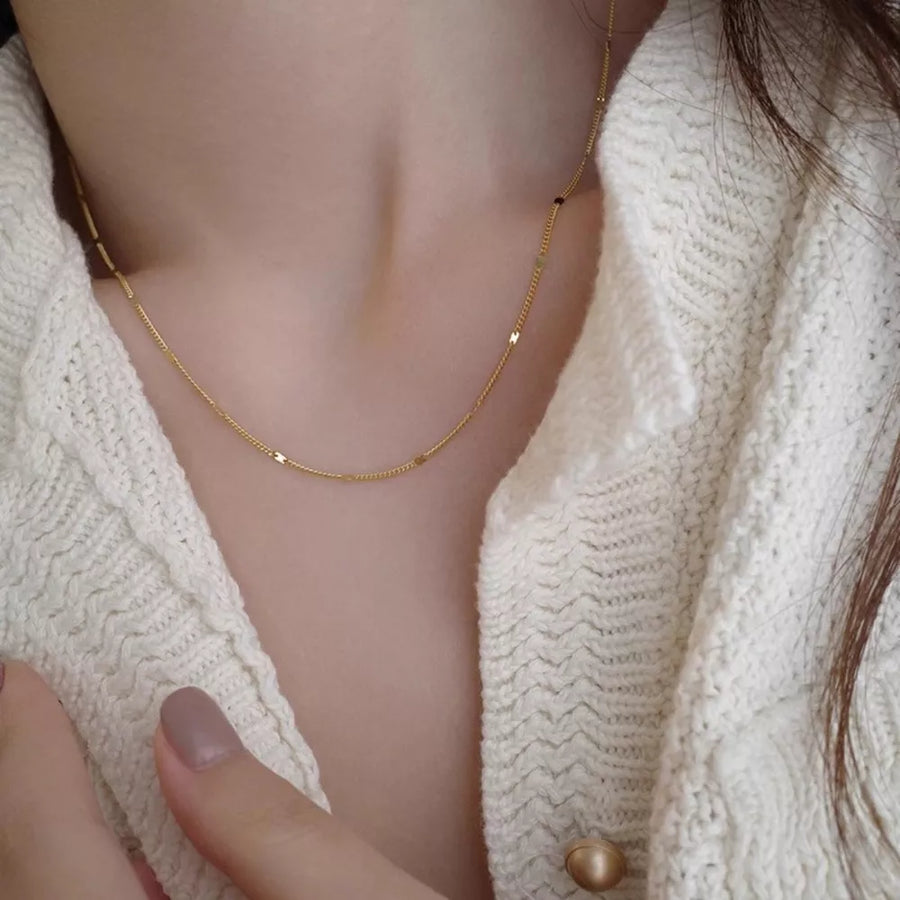 gold with necklace with gold-plated