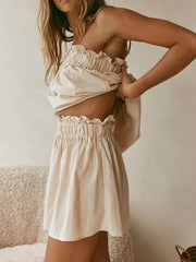 Full Size Strapless Top & High-waisted Skirt Set, view 13