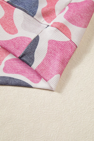 sweatshirt in Dusty Pink with stretchy and hip-length