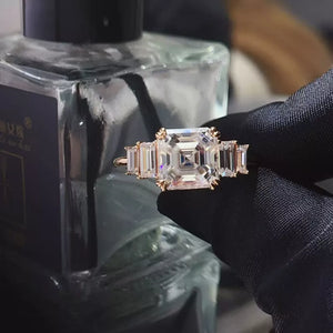 ring in clear featuring 3 carat and geometric fit