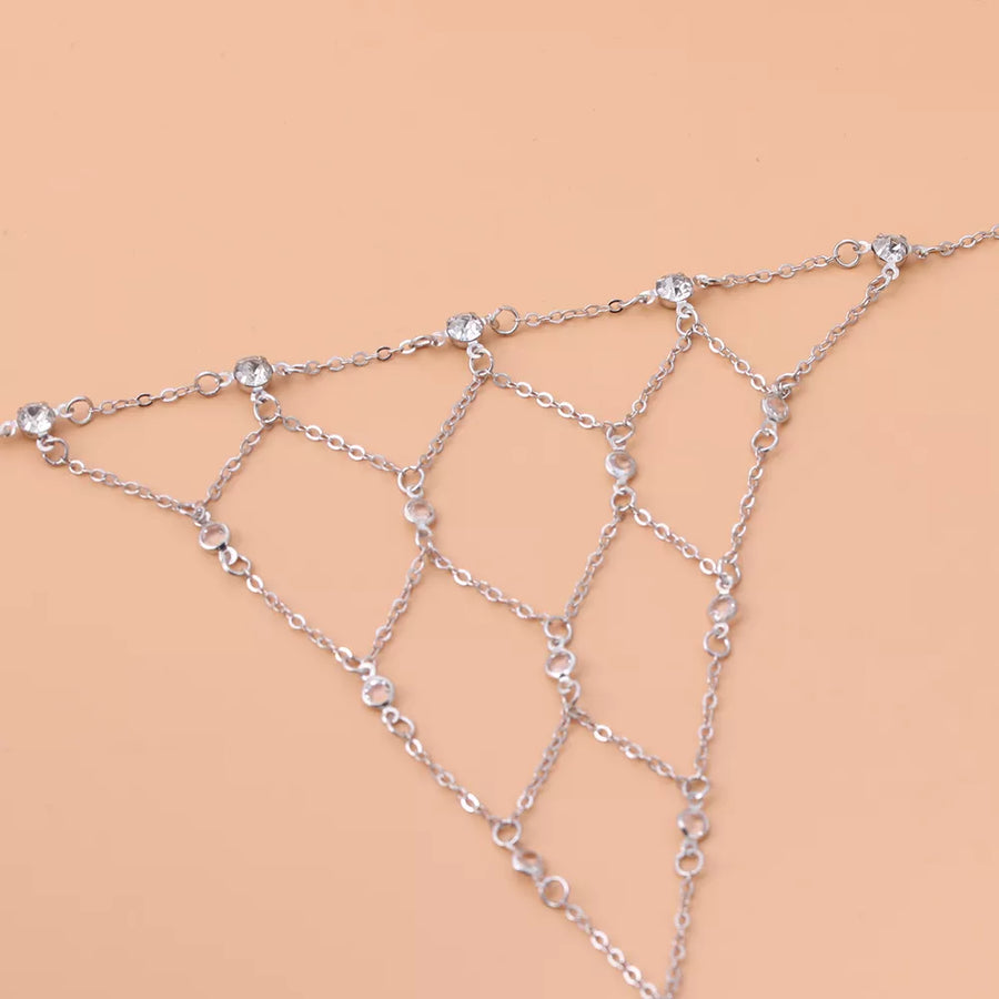 Elegant 18k Gold-plated Chain Bracelet With Rhinestones option 8