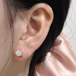 925 sterling silver,Moissanite Carat weight: 2ct Care instructions: Avoid wearin earrings in clear with fitted silhouette