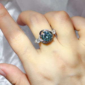 0.3 Carat Solitaire Moissanite Sterling Silver Ring