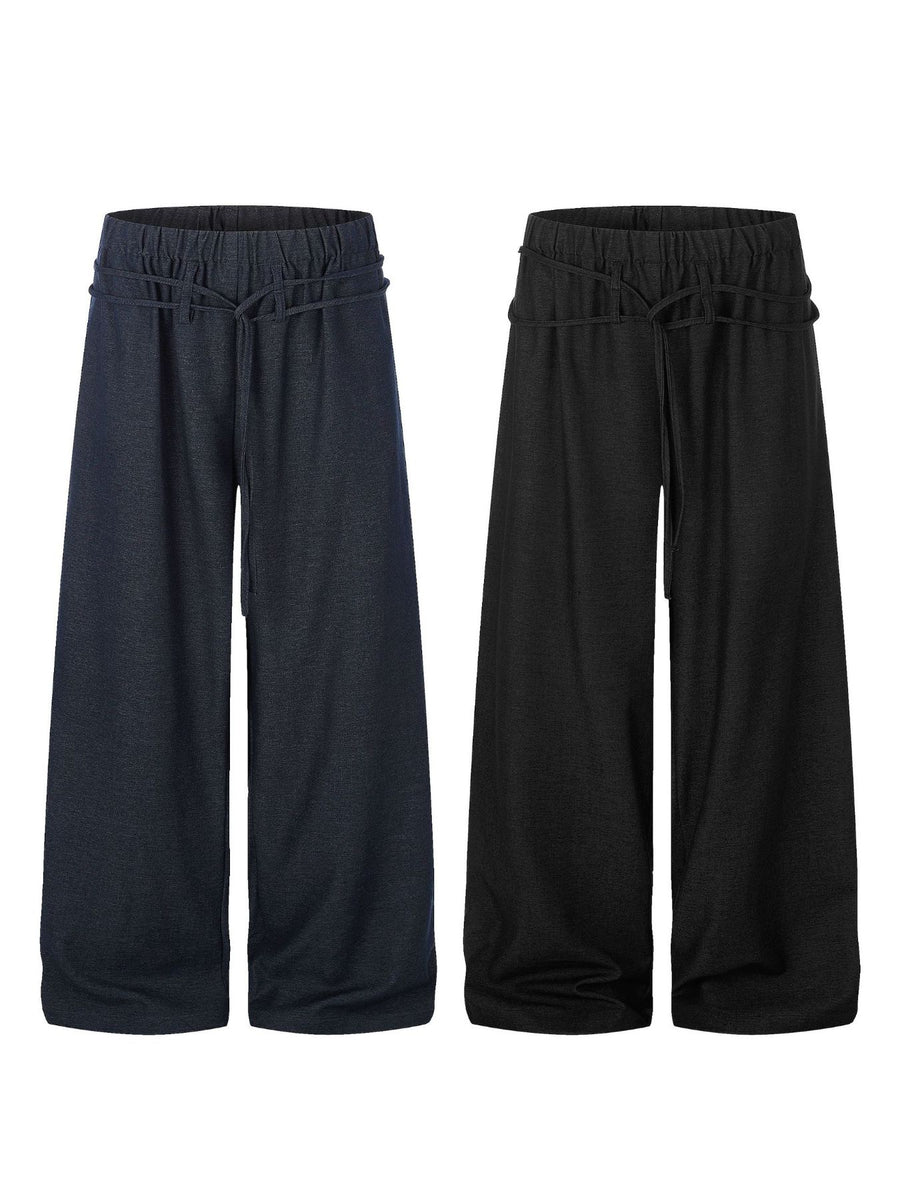 Blue wide-leg pants