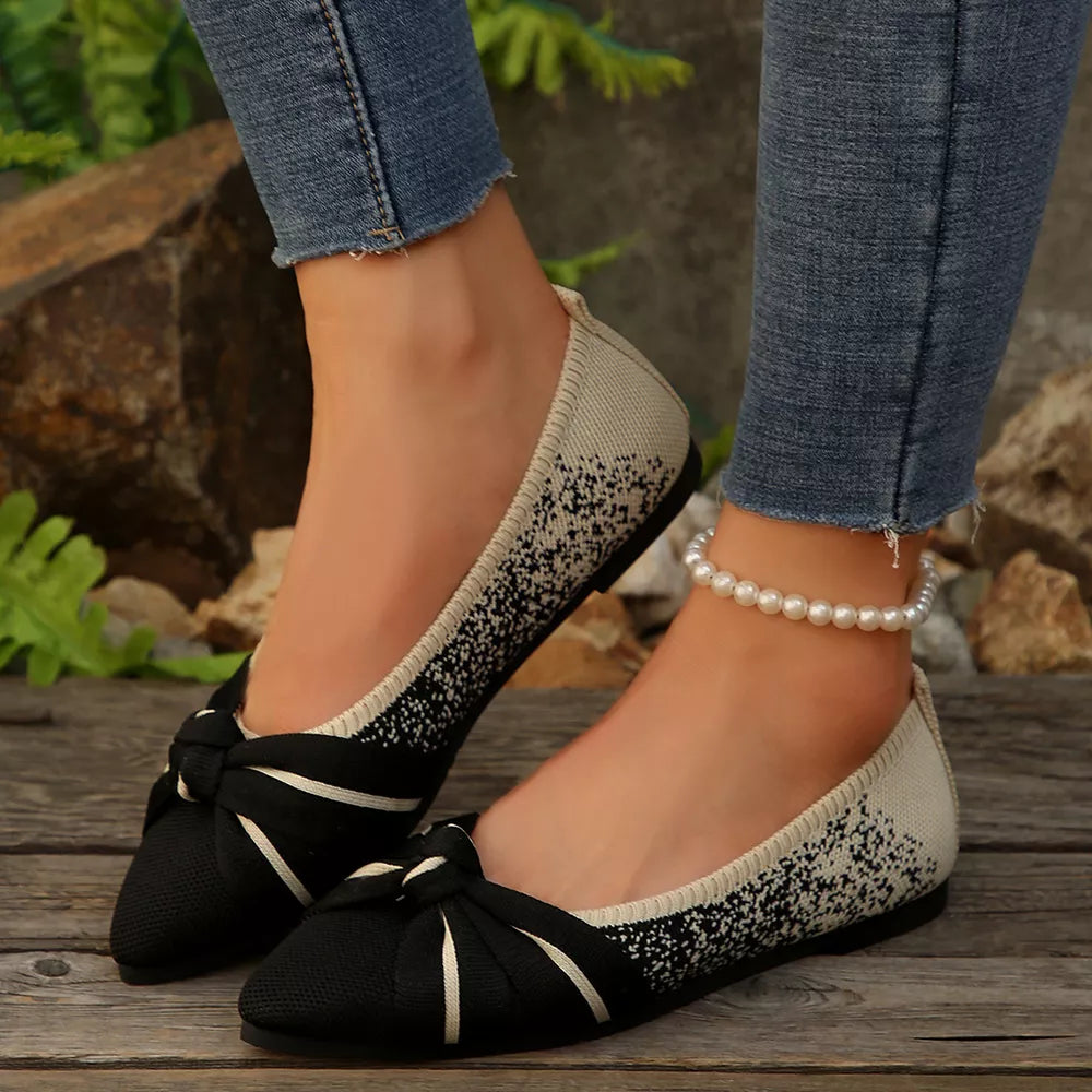 black flats with speckled and not applicable
