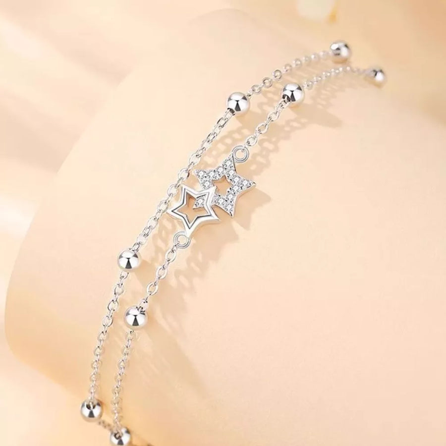 925 sterling silver,Zircon Care instructions: Avoid wearing during exercise, as bracelet in Silver with slim silhouette