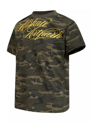 Green Camouflage Men's Camouflage Print Short Sleeve T-shirt