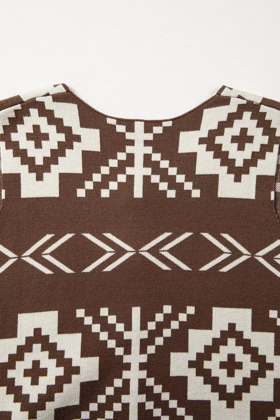 Western Geometric Sleeveless Knit Sweater Vest option 11