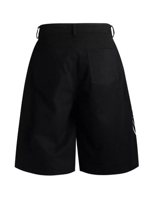 Men's Loose Fit Cargo Capris in Black