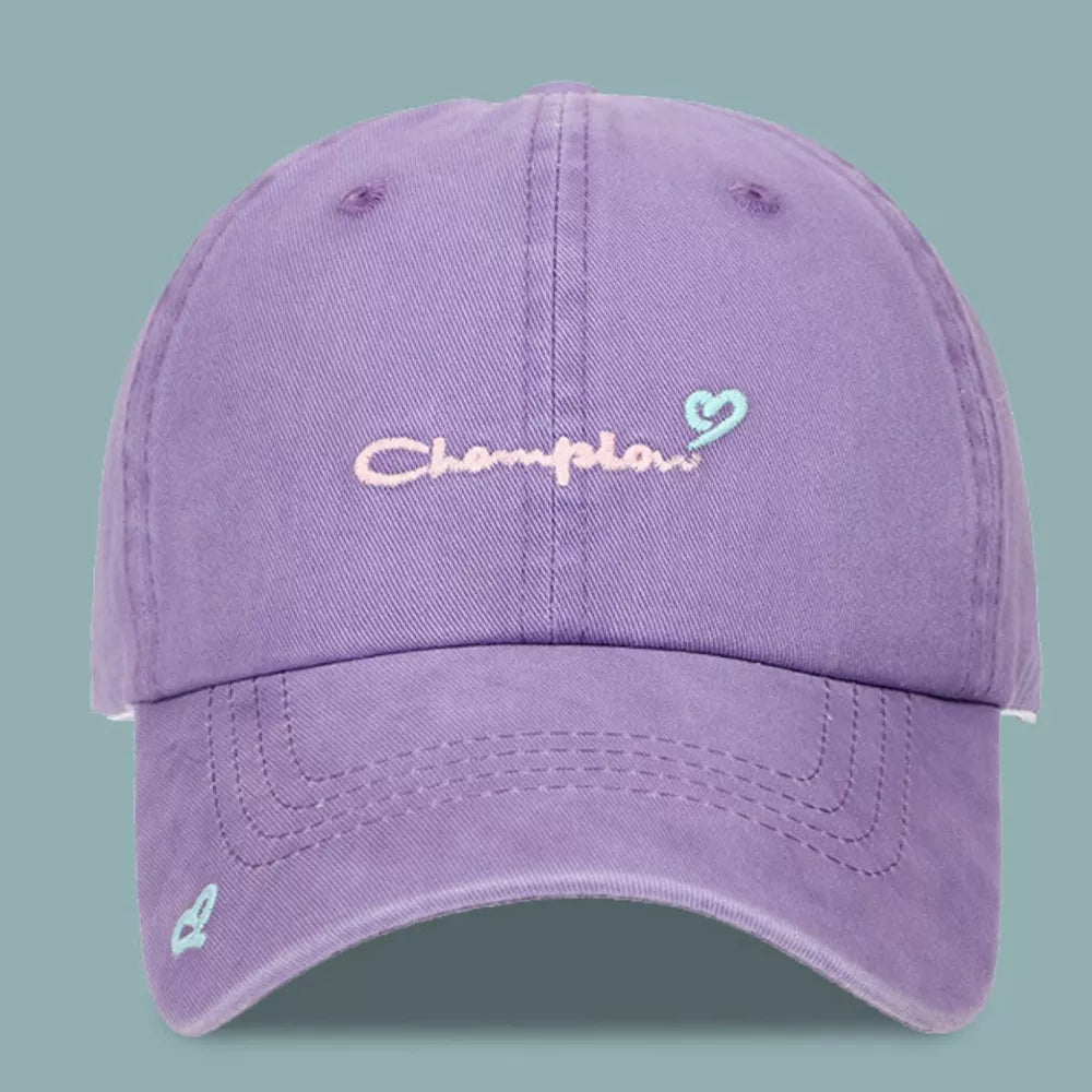 Purple Embroidered Causal Baseball Cap