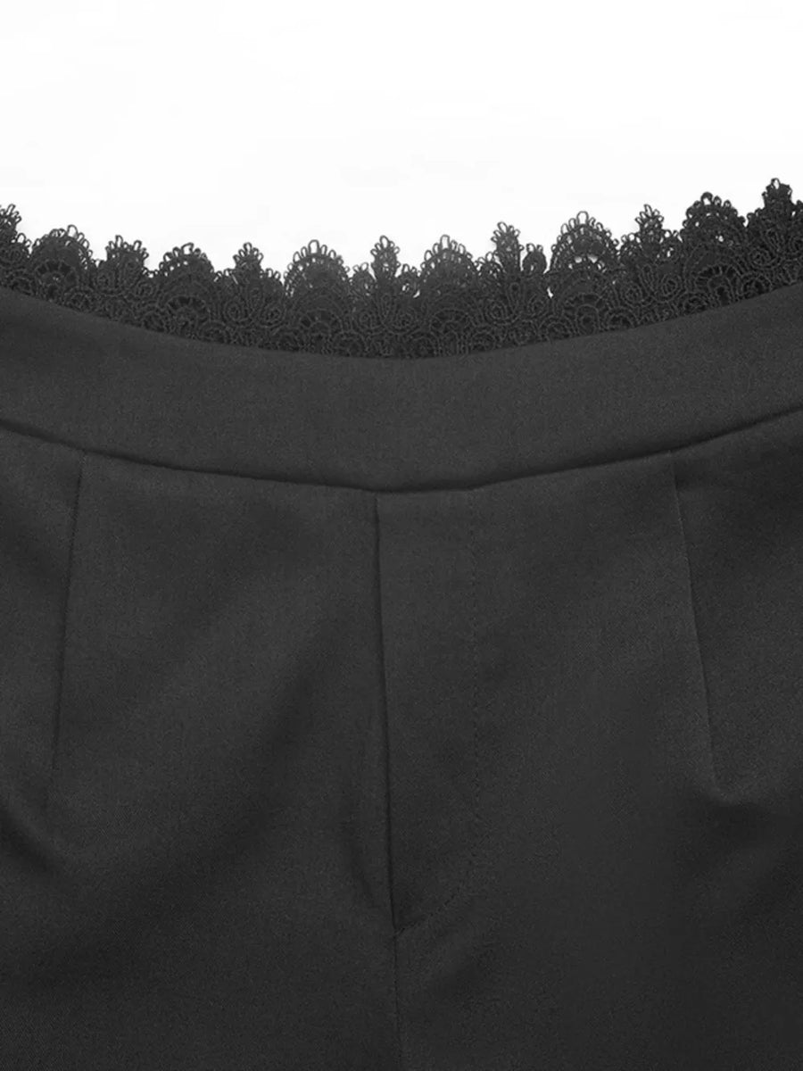 Black wide-leg pants