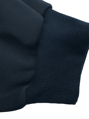 sweatshirt in Navy with buttoned and hip-length