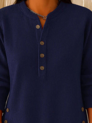 classic henley in Wine Red with henley